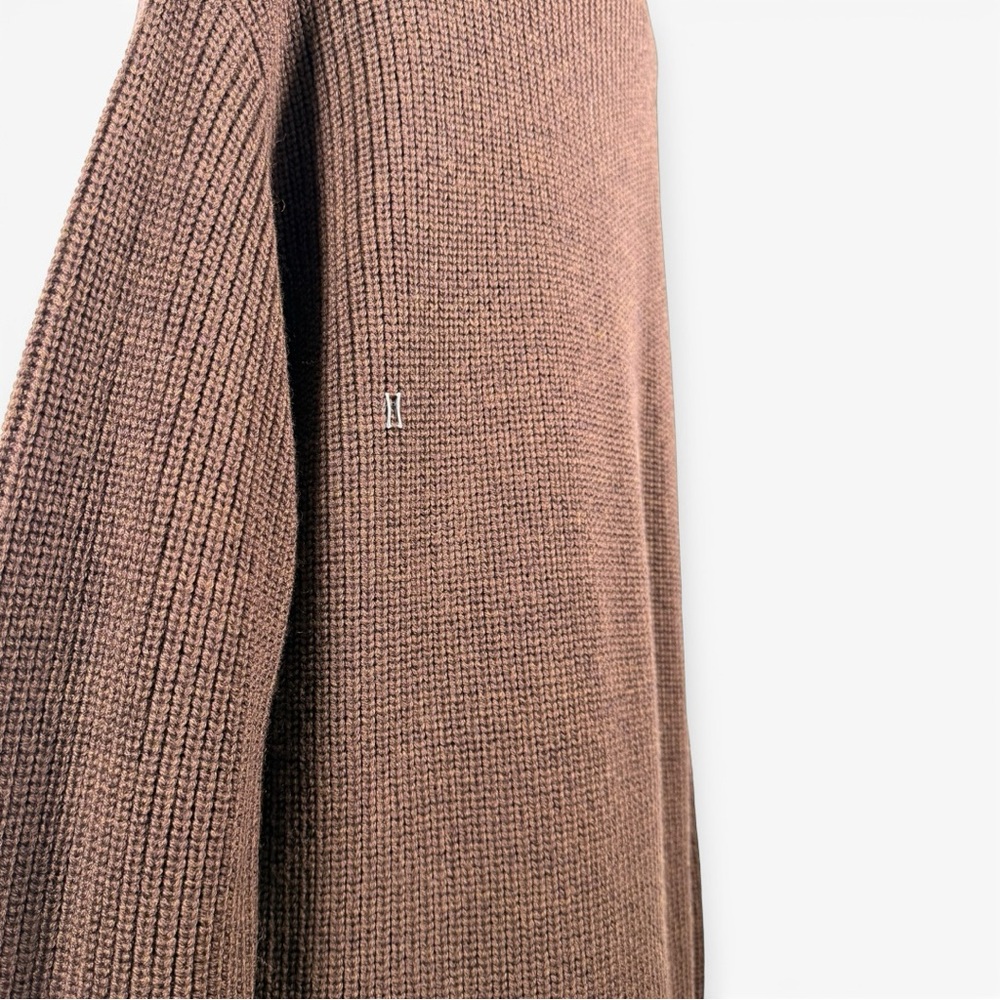 Kit and Ace Merino Wool Grace Sweater Dress Brown Mock Neck Ribbed NWT Small - Picture 8 of 9